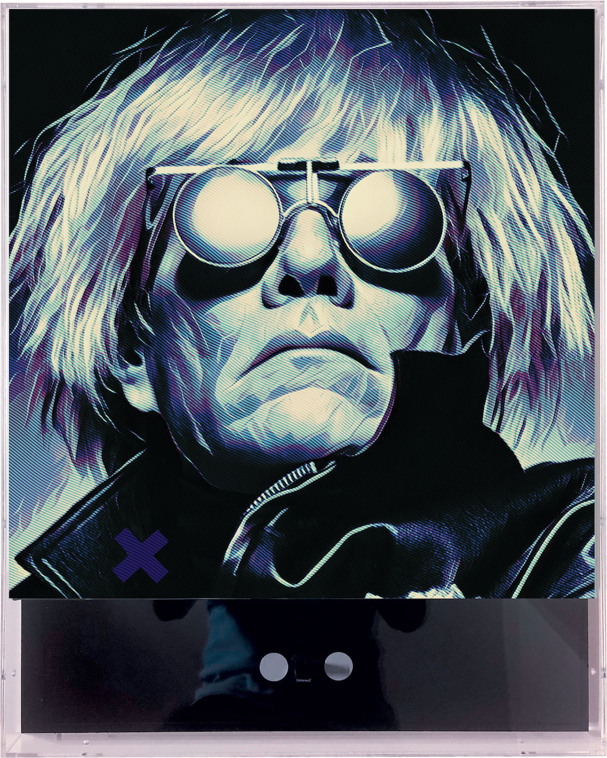 Andre Janssen - Warhol with glasses (royal-blue)