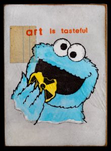 Krümelmonster / Cookie monster - ART IS TASTEFUL - Jan M. Petersen Acryl und Wachs auf Holz