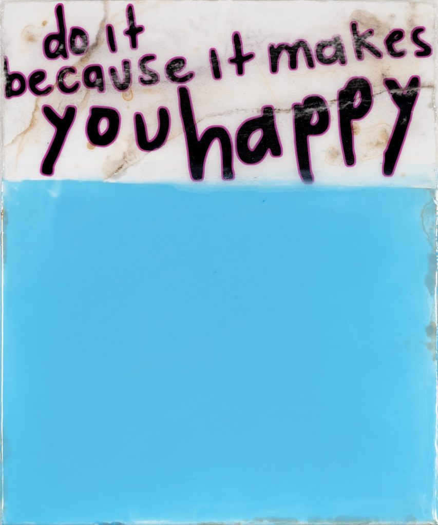 Jörg Döring - Happy you. Mixtechnik und Epoxidharz auf Leinwand.