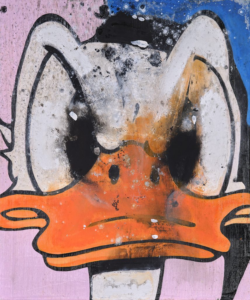Jörg Döring - Duck me 25x30cm - Öl, Unikat - Dolanld Duck