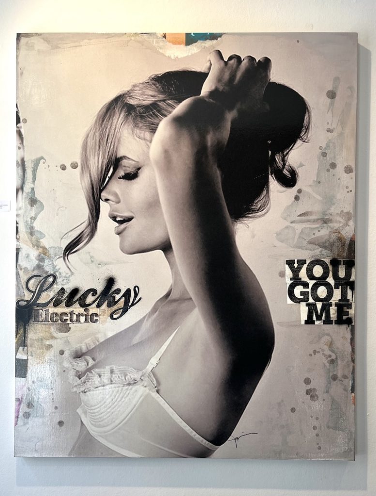 Jörg Döring - Lucky electric | collage auf Leinwand | 150 x 120 cm